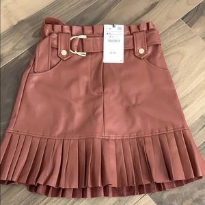 Zara skirt faux leather